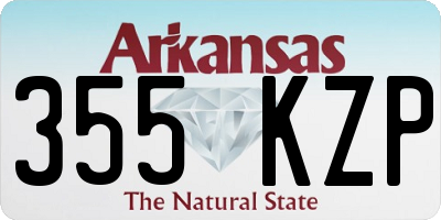 AR license plate 355KZP