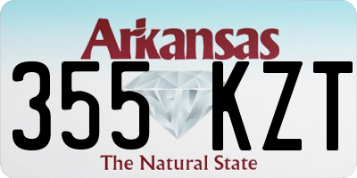 AR license plate 355KZT