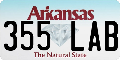AR license plate 355LAB
