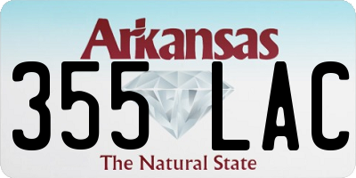 AR license plate 355LAC