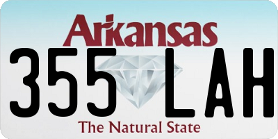 AR license plate 355LAH