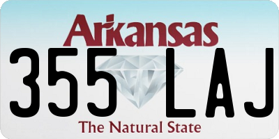 AR license plate 355LAJ