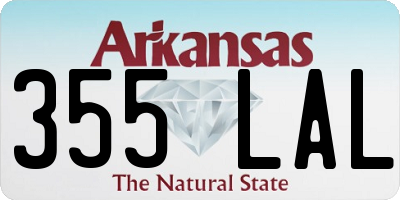 AR license plate 355LAL
