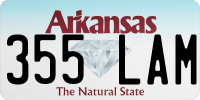 AR license plate 355LAM
