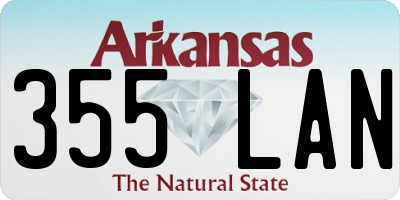 AR license plate 355LAN