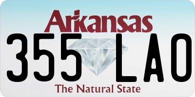 AR license plate 355LAO