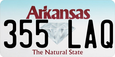 AR license plate 355LAQ