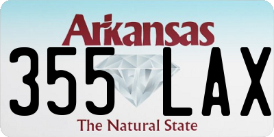 AR license plate 355LAX