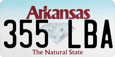 AR license plate 355LBA