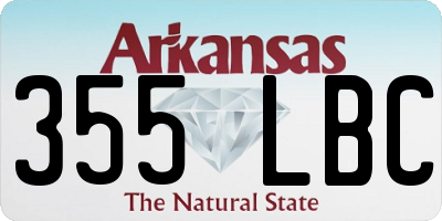 AR license plate 355LBC