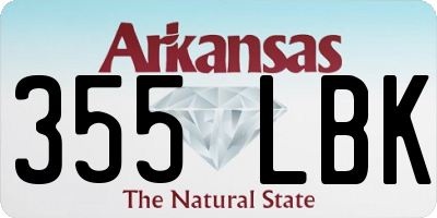 AR license plate 355LBK