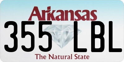 AR license plate 355LBL