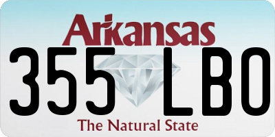 AR license plate 355LBO