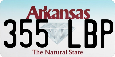 AR license plate 355LBP