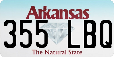 AR license plate 355LBQ