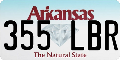 AR license plate 355LBR