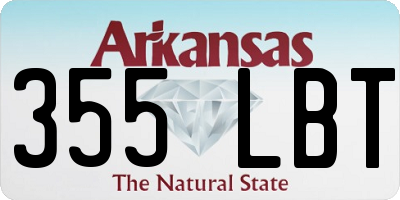 AR license plate 355LBT