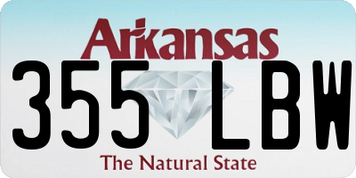 AR license plate 355LBW