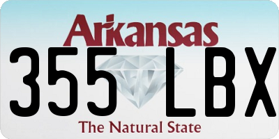 AR license plate 355LBX