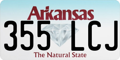 AR license plate 355LCJ