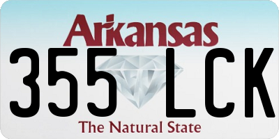 AR license plate 355LCK