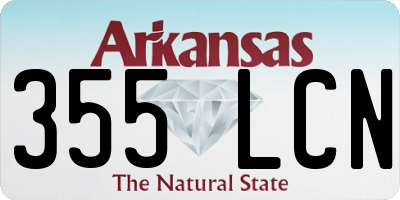 AR license plate 355LCN