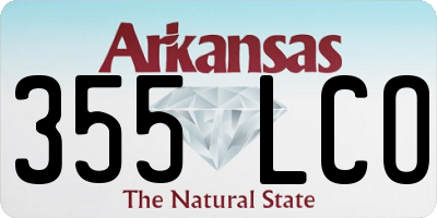 AR license plate 355LCO