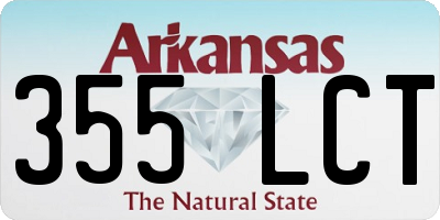 AR license plate 355LCT