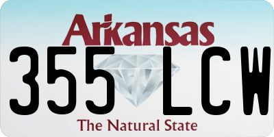 AR license plate 355LCW