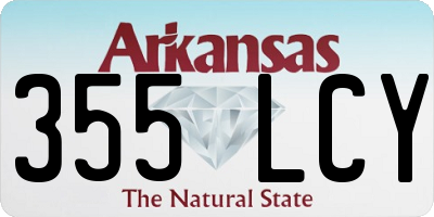 AR license plate 355LCY