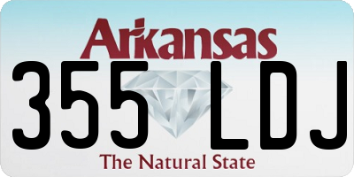 AR license plate 355LDJ