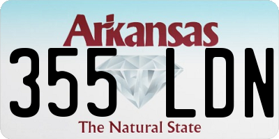 AR license plate 355LDN