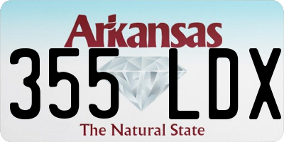AR license plate 355LDX