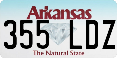 AR license plate 355LDZ