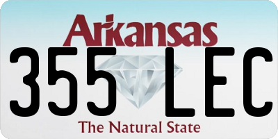 AR license plate 355LEC