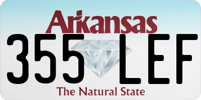 AR license plate 355LEF