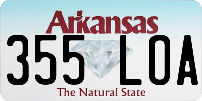 AR license plate 355LOA