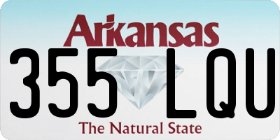 AR license plate 355LQU