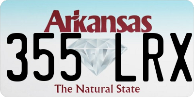 AR license plate 355LRX