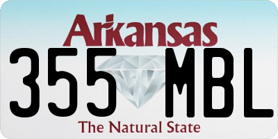 AR license plate 355MBL