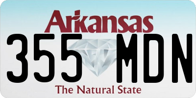 AR license plate 355MDN
