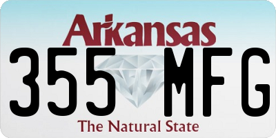 AR license plate 355MFG