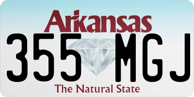 AR license plate 355MGJ