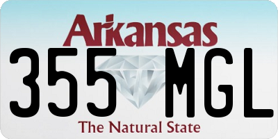 AR license plate 355MGL