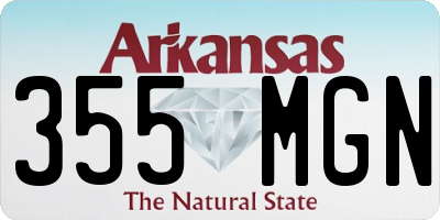 AR license plate 355MGN