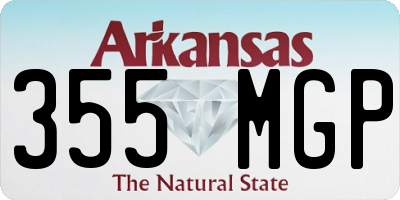 AR license plate 355MGP