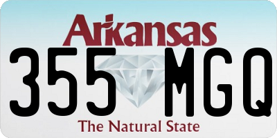 AR license plate 355MGQ