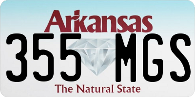 AR license plate 355MGS