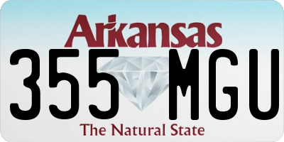 AR license plate 355MGU