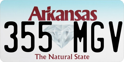 AR license plate 355MGV